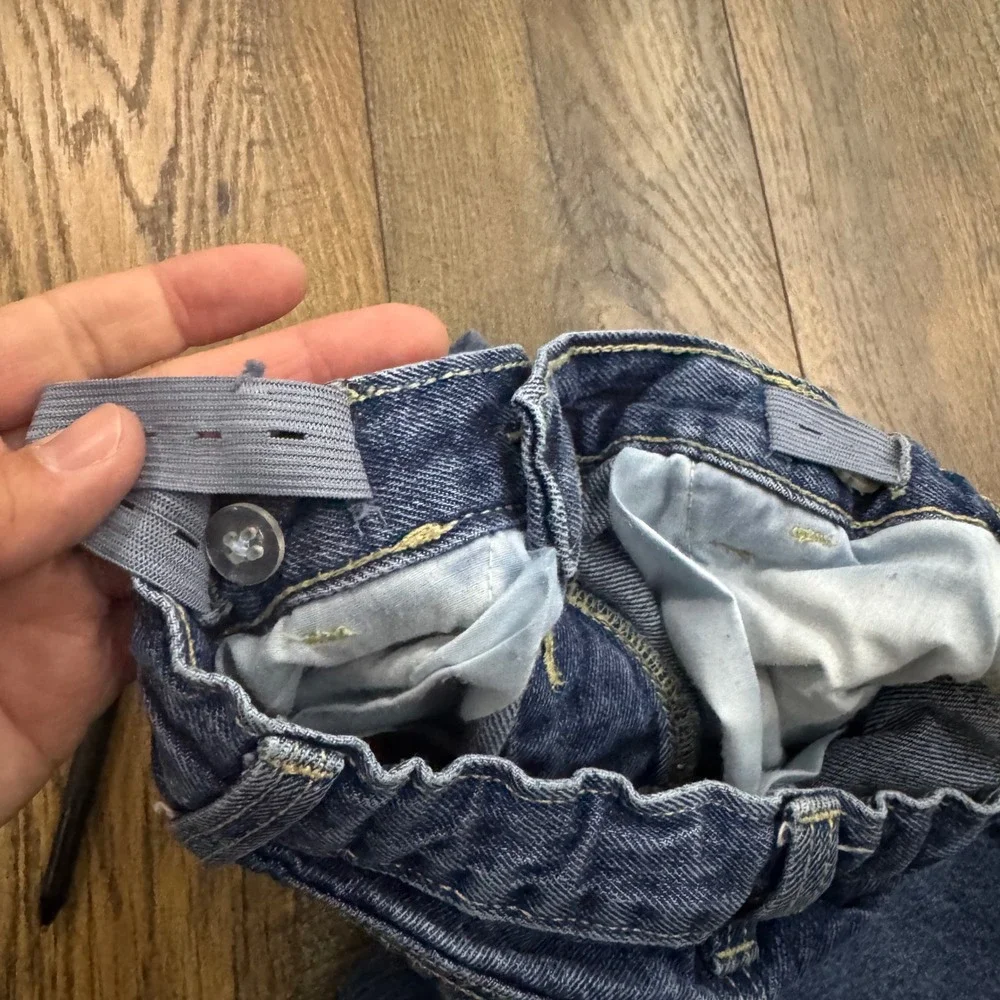 Old Navy Boys 5T Jeans Bundle Baggy Carpenter & Straight Leg Blue Denim 2 Pack